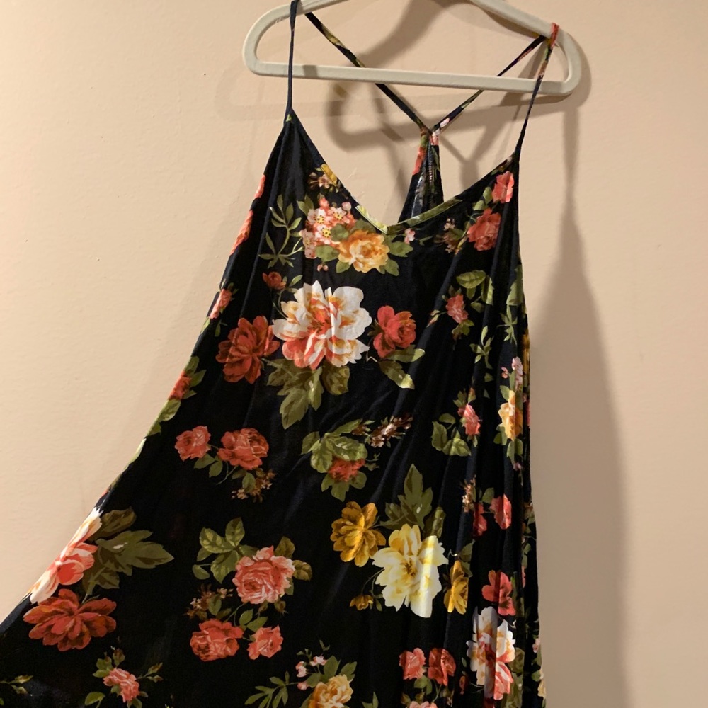 Black floral dress